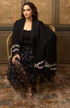Shimmy wave | Embroidered Wool Silk Stole
