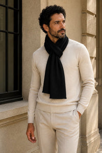 Herringbone Merino Personalized Scarf