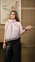 Crystal Floral Rings | Embroidered Wool Silk Stole