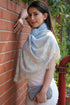 Enchanted Border | Embroidered Wool Silk Stole
