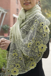 Floral Inlay Surprise | Embroidered Wool Silk Stole