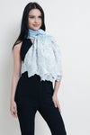 Paisley Crest | Embroidered Wool Silk Stole
