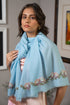 Wild Rose | Embroidered Wool Silk Stole