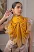 Vintage Leaf | Embroidered Wool Silk Stole with Handmade Rakhi