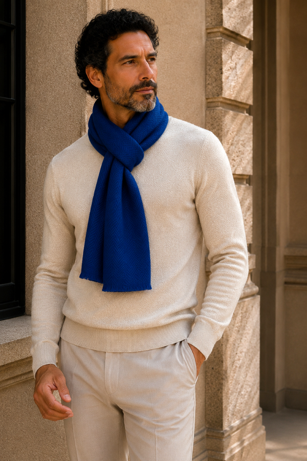 Herringbone Cashmere Personalized Muffler