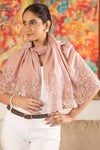 Floral Whispers | Embroidered Wool Silk Stole