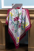Capri Rosso | Pure Silk Twill Scarf with a Handmade Rakhi