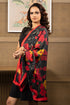 Kyoto Rouge | Pure Silk Twill Scarf with Handmade Rakhi
