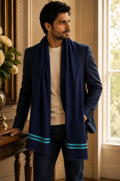 The Prudent | Embroidered Fine Wool Silk Stole