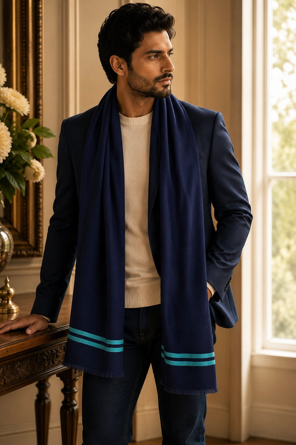 The Prudent | Embroidered Fine Wool Silk Stole