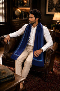 The Capitalist | Embroidered Fine Wool Silk Stole