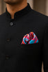 The Abstract | Pure Silk Pocket Square with a Handmade Rakhi