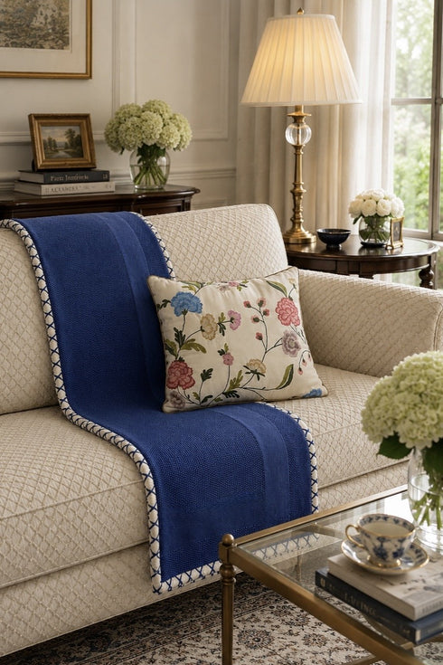 The Comfort Layer | Embroidered Cotton Knit Throw