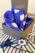 Retro Orbit | Pure Silk Pocket Square with a Handmade Rakhi