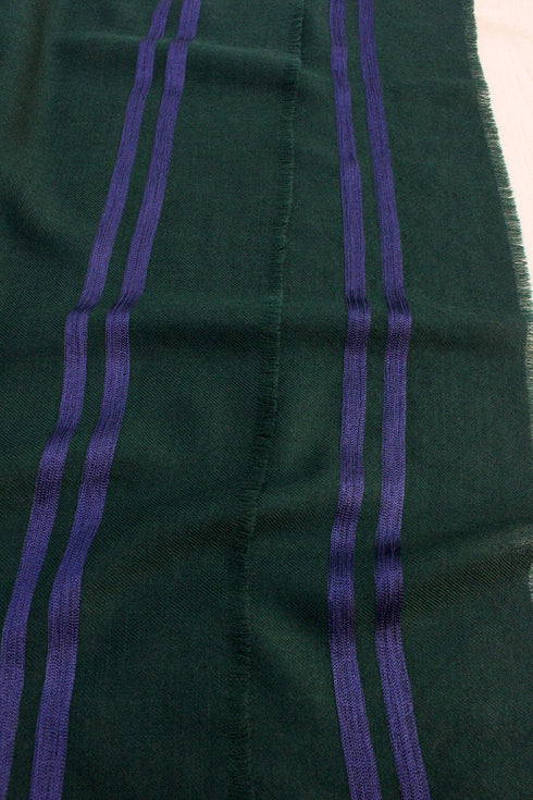 The Envoy | Embroidered Fine Wool Silk Stole with Handcrafted Rakhi