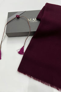 Herringbone Merino Scarf with Handmade Rakhi