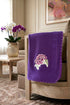 The Blooming Peony | Embroidered Cotton Knit Blanket