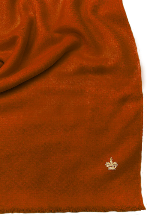 The Crown Diamond Weave Wool Silk Personalized Stole