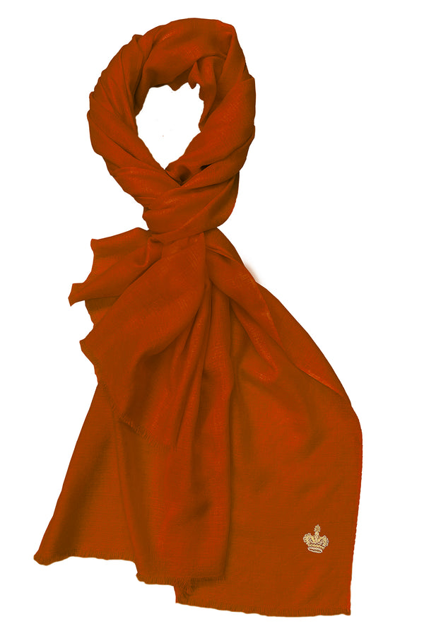 The Crown Diamond Weave Wool Silk Personalized Stole