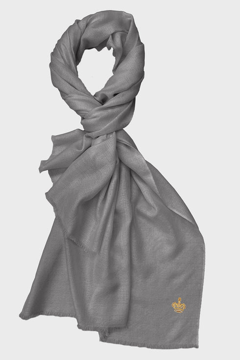 The Crown Diamond Weave Wool Silk Personalized Stole