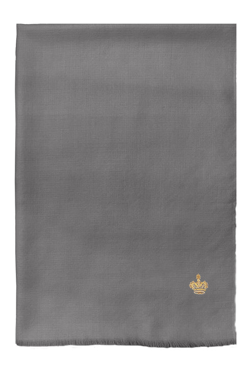 The Crown Diamond Weave Wool Silk Personalized Stole